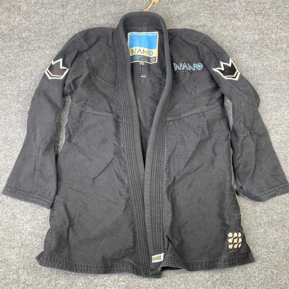 Kingz Nano Kimono BJJ Gi Jacket Black Womens Size F2 Brazilian Jiu Jitsu Kimono